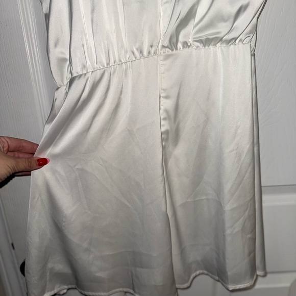 White Satin Romper - Picture 10 of 10